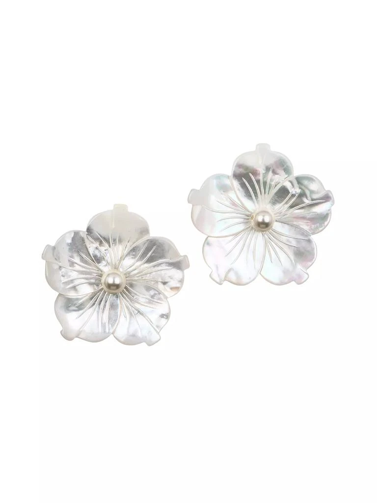 商品Jennifer Behr|Zia 18K Gold-Plated & Mother-Of-Pearl Stud Earrings,价格¥1686,第1张图片