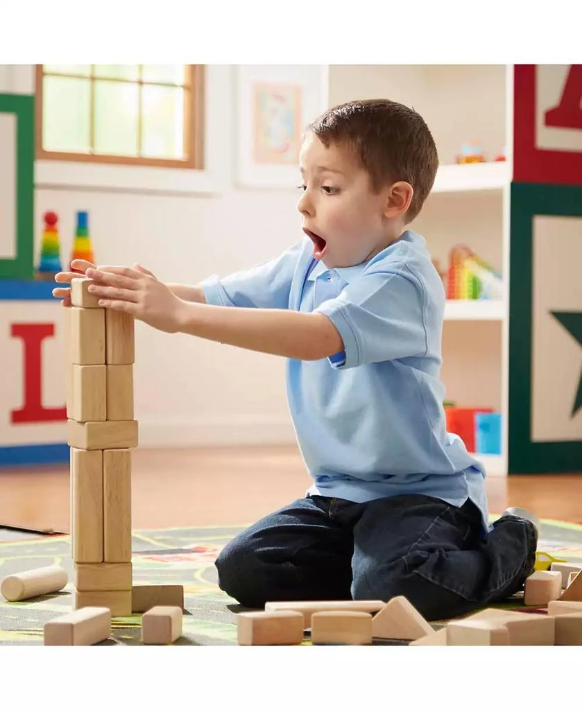 Melissa & Doug Standard Unit Solid-Wood Building Blocks With Wooden Storage Tray (60 pcs) 商品
