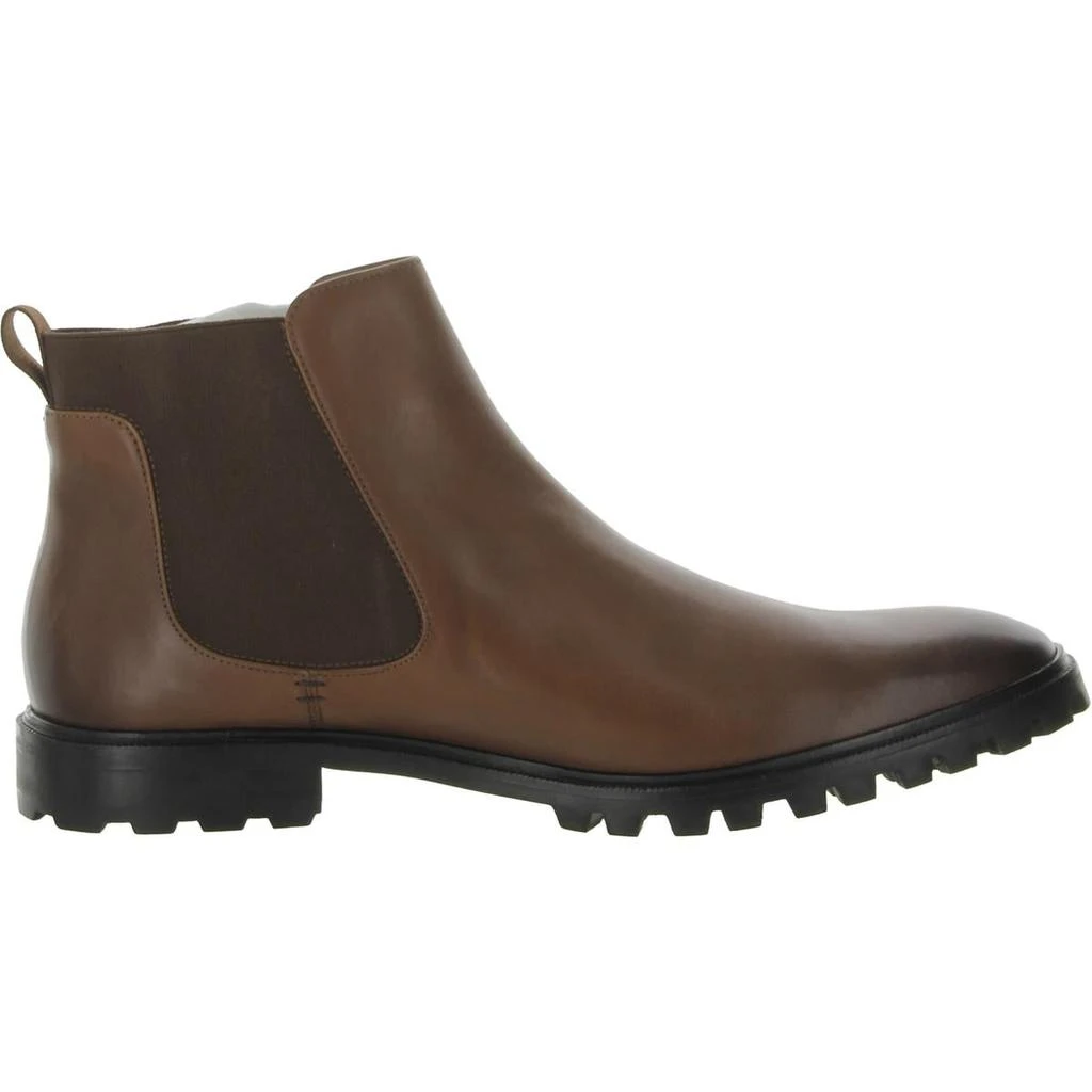 商品Kenneth Cole|Tully Lug Mens Leather Pull On Chelsea Boots,价格¥872,第1张图片详细描述