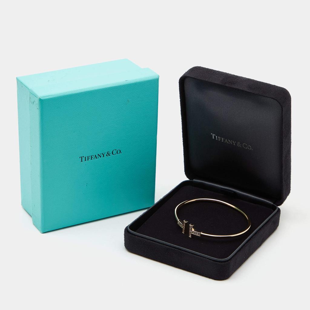 商品[二手商品] Tiffany & Co.|Tiffany  & Co. Tiffany T Diamond 18k Rose Gold Wire Bracelet,价格¥22061,第7张图片详细描述