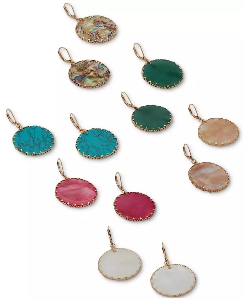 商品Lonna & Lilly|Gold-Tone & Colored Disc Drop Earrings,价格¥127,第3张图片详细描述