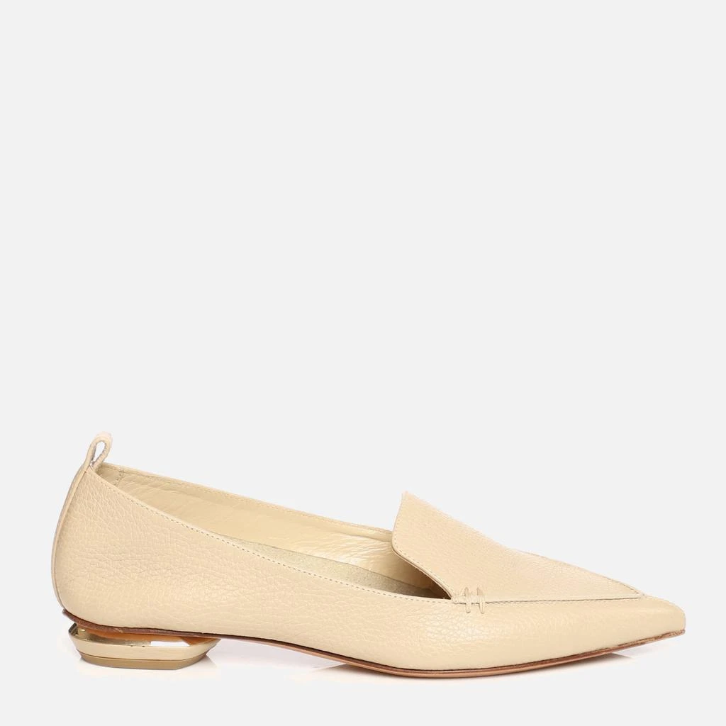 商品Nicholas Kirkwood|Nicholas Kirkwood Women's 18mm Beya Leather Loafers - Stone,价格¥1951,第1张图片