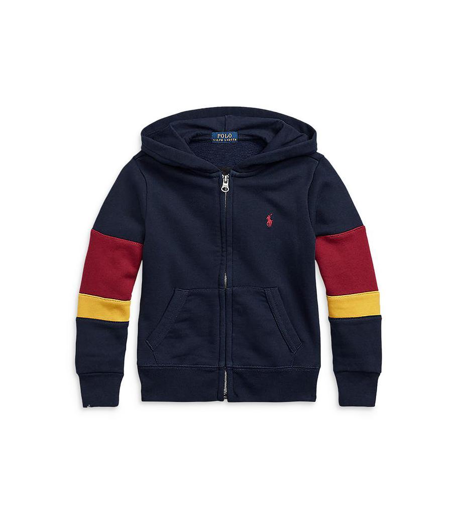商品Ralph Lauren|Boys' Corduroy Logo Fleece Full Zip Hoodie - Little Kid,价格¥362,第1张图片