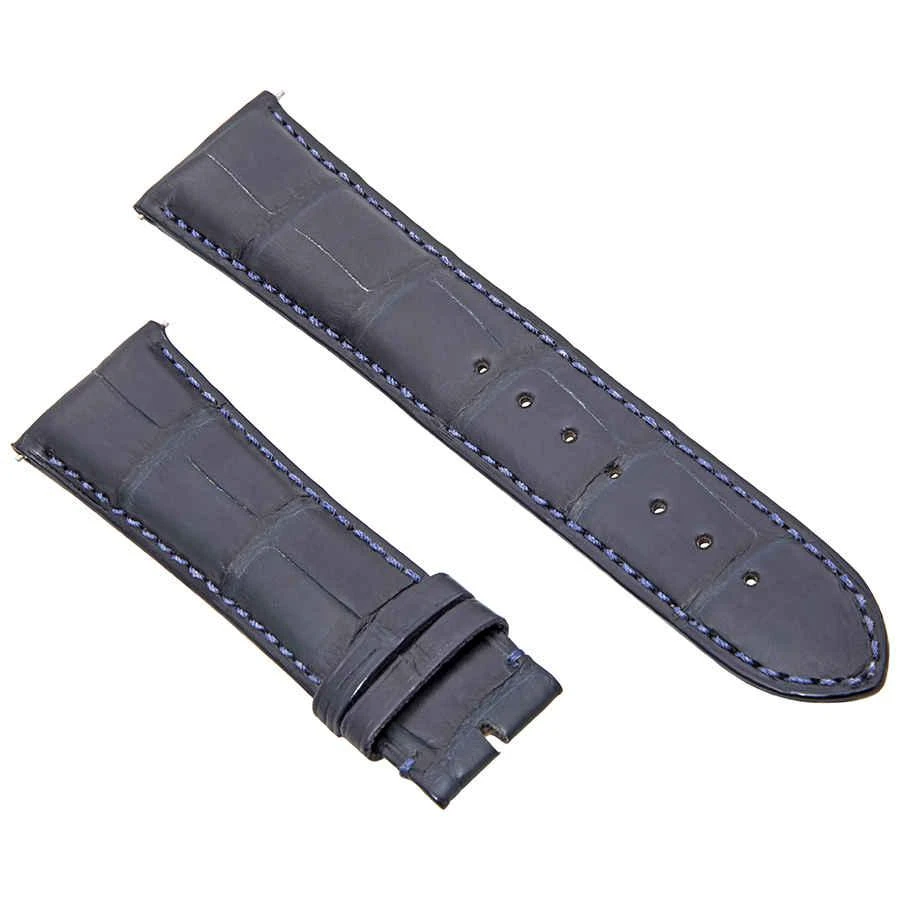 商品Hadley Roma|24 MM Matte Navy Blue Alligator Leather Strap,价格¥371,第1张图片