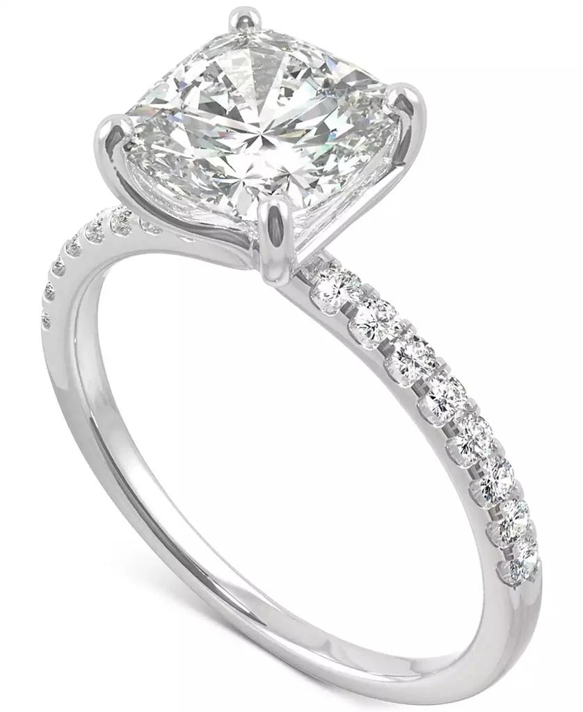 商品Charles & Colvard|Moissanite Engagement Ring (2-5/8 ct. t.w. DEW) in 14k White Gold,价格¥10170,第3张图片详细描述