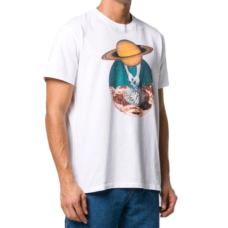 商品[国内直发] Valentino|华伦天奴 灵魂星球印花圆领短袖T恤 男女同款 白色,价格¥1722,第7张图片详细描述