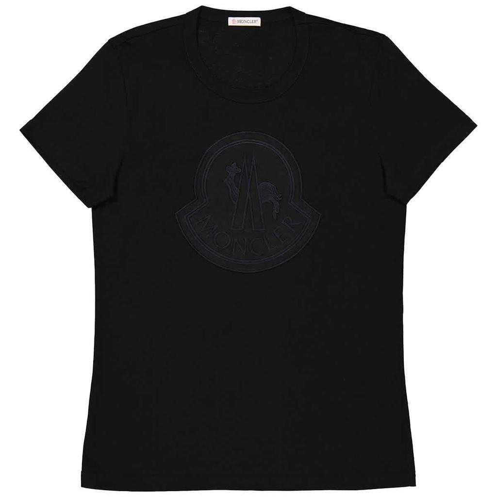 商品Moncler|Ladies Logo Patch T-Shirt in Black,价格¥2122,第1张图片