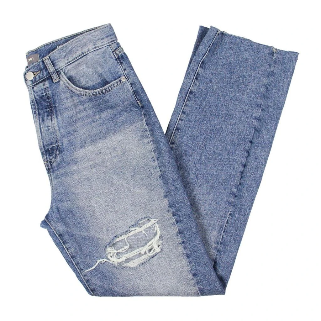 商品DL1961|DL1961 Womens Emilie Denim Ultra High Rise Straight Leg Jeans,价格¥183,第2张图片详细描述