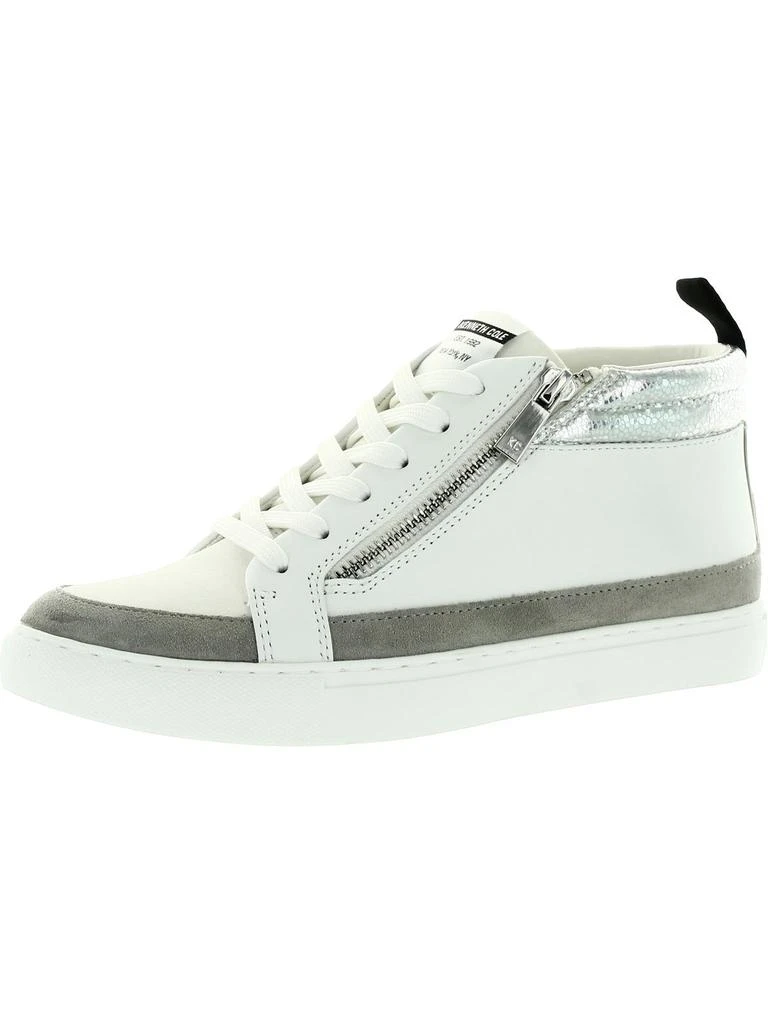 商品Kenneth Cole|Kam Mid Top Zip Womens Leather Lace Up Casual and Fashion Sneakers,价格¥239,第1张图片