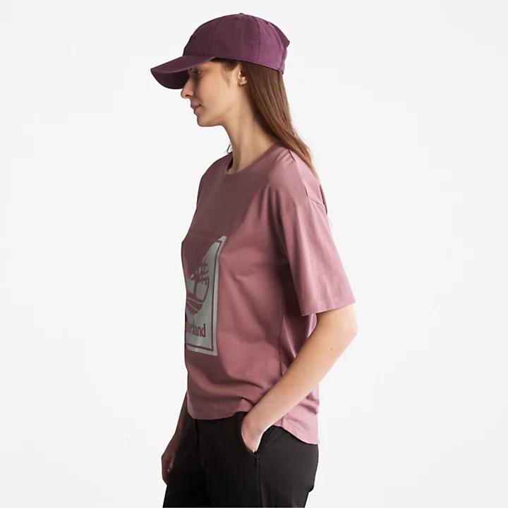 Logo Graphic T-Shirt for Women in Pink商品第4张图片规格展示