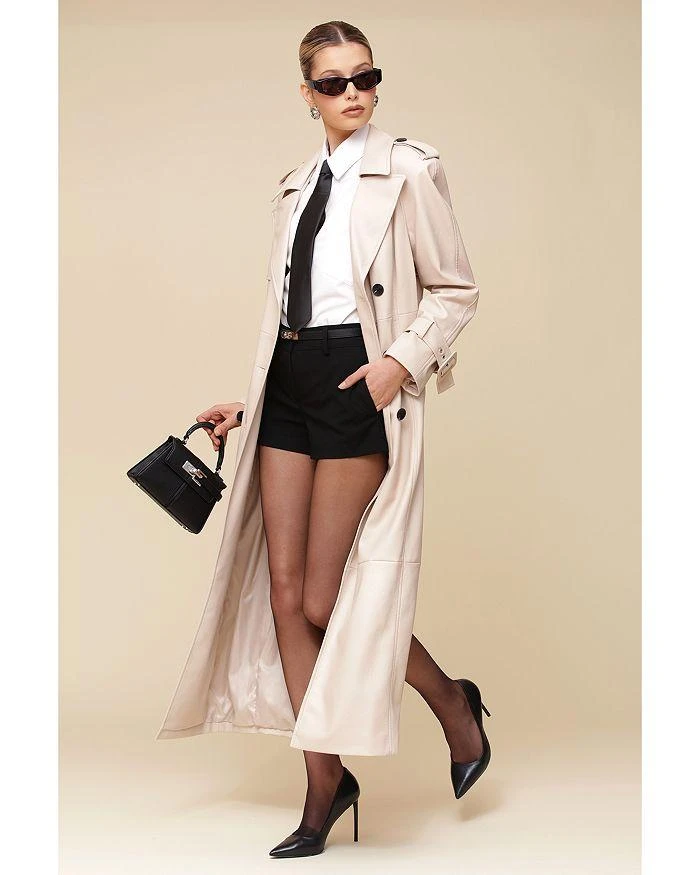 商品Avec Les Filles|Faux Leather Trench Coat,价格¥1498,第5张图片详细描述