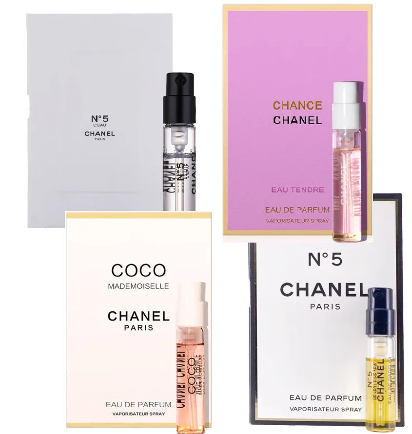 商品Chanel|CHANEL 香奈儿 试香组合（粉邂逅1.5ml+COCO小姐1.5ml+N5浓香1.5ml+N5淡香1.5ml）,价格¥159,第1张图片