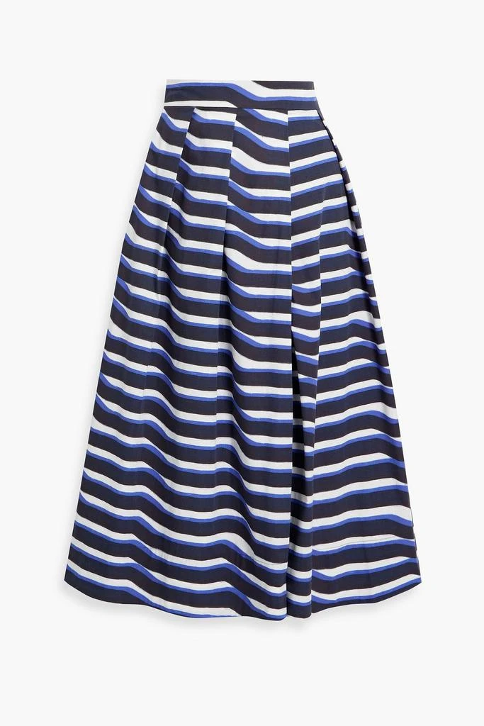 商品IRIS & INK|Moriam striped cotton-poplin midi skirt,价格¥766,第1张图片