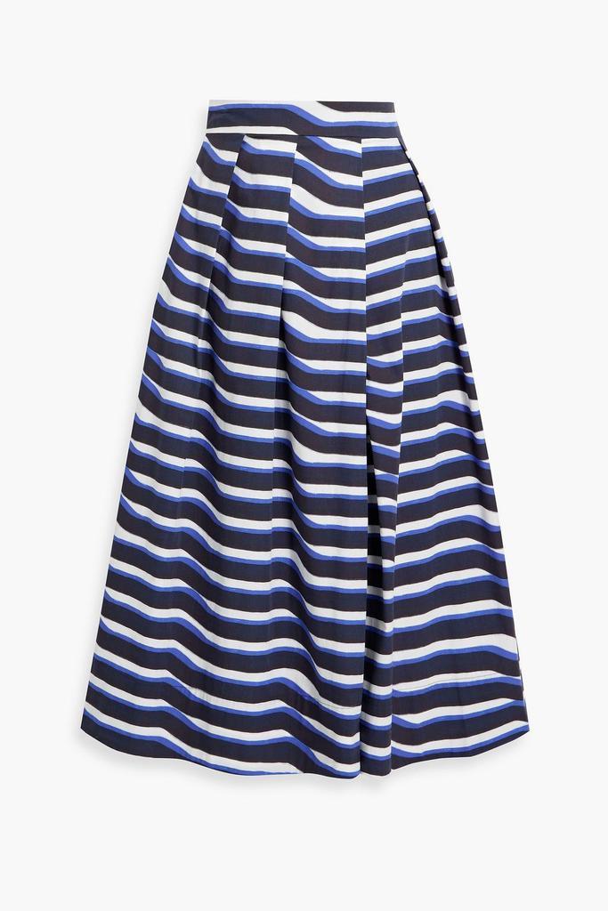 商品IRIS & INK|Moriam striped organic cotton-poplin midi skirt,价格¥861,第1张图片