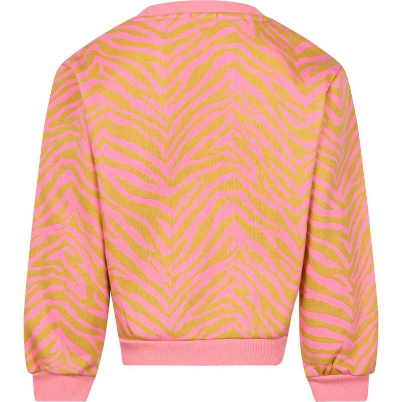 商品Billieblush|Glittery cat animal striped sweatshirt in pink,价格¥502,第2张图片详细描述