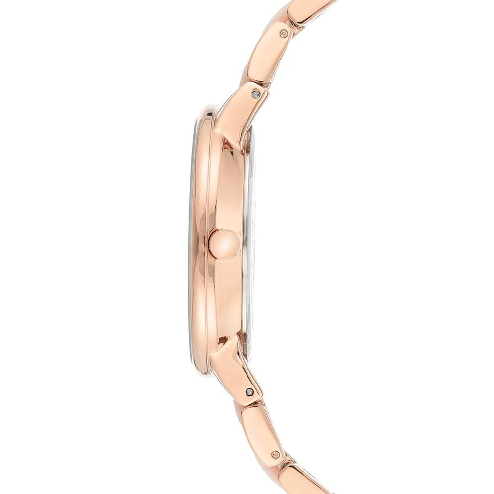 商品Anne Klein|Women's Rose Gold-Tone & Pink Marble Acrylic Bracelet Watch 37mm,价格¥422,第3张图片详细描述