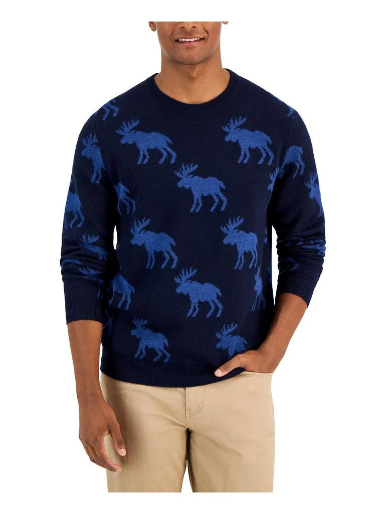 商品Club Room|Moose Mens Wool Blend Crewneck Pullover Sweater,价格¥200,第1张图片