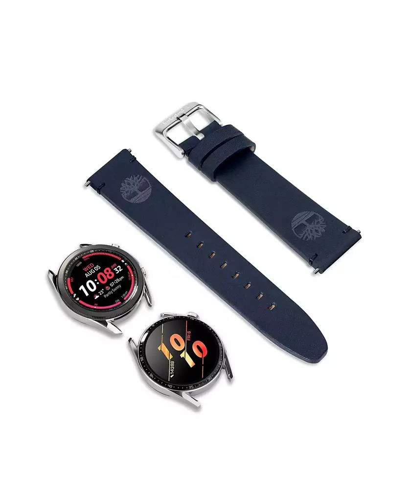 商品Timberland|Unisex Ashby Dark Blue Genuine Leather Universal Smart Watch Strap 20mm,价格¥367,第4张图片详细描述