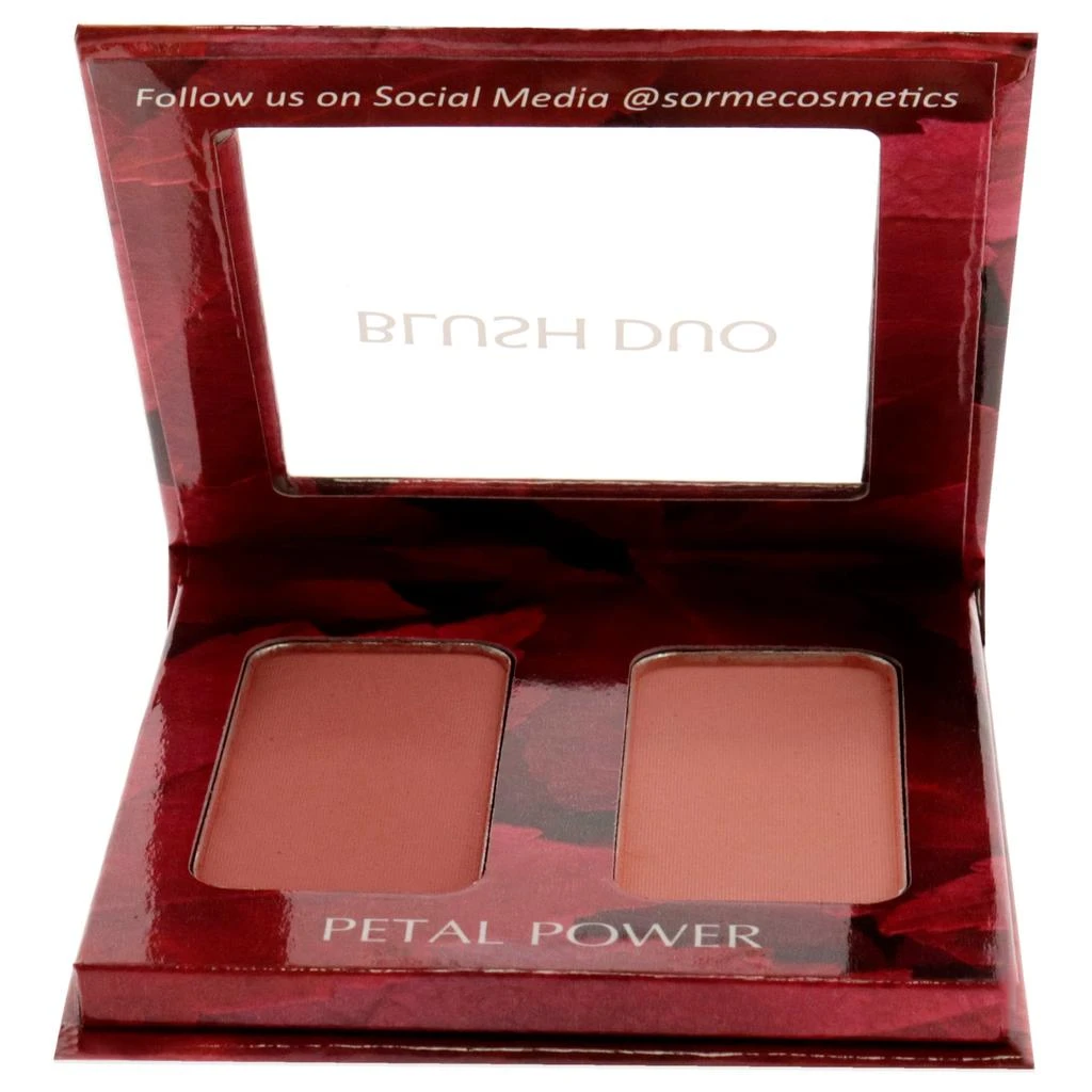 商品Sorme Cosmetics|Blush Duo Compacts - Petal Power by  for Women - 2 x 0.12 oz Blush,价格¥104,第2张图片详细描述