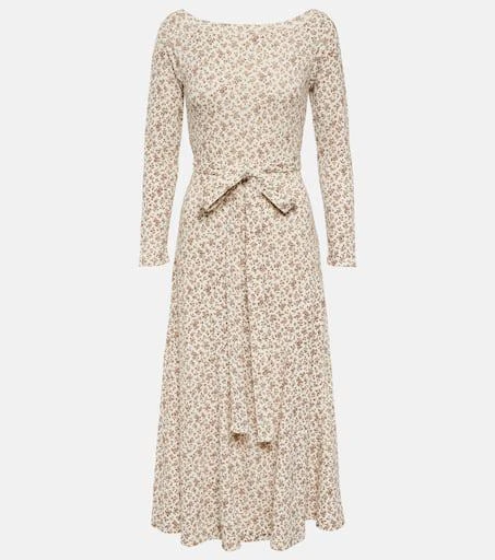 商品Ralph Lauren|花卉提花棉质中长连衣裙,价格¥1857,第1张图片