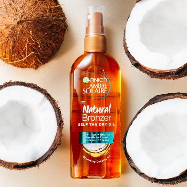 商品Garnier|Ambre Solaire Natural Bronzer Self Tan Dry Oil 150ml,价格¥79,第2张图片详细描述