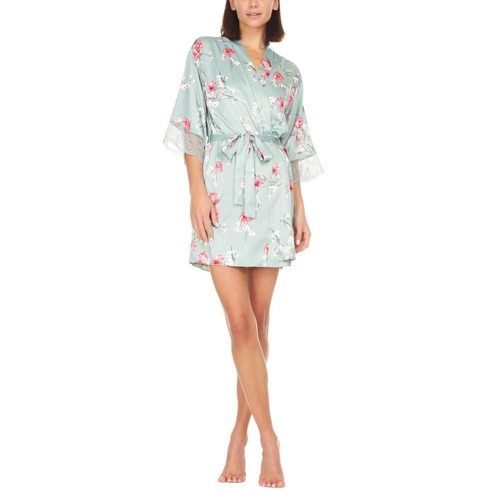 Women's Jill Lace-Trim Chemise Nightgown & Wrap Set 商品
