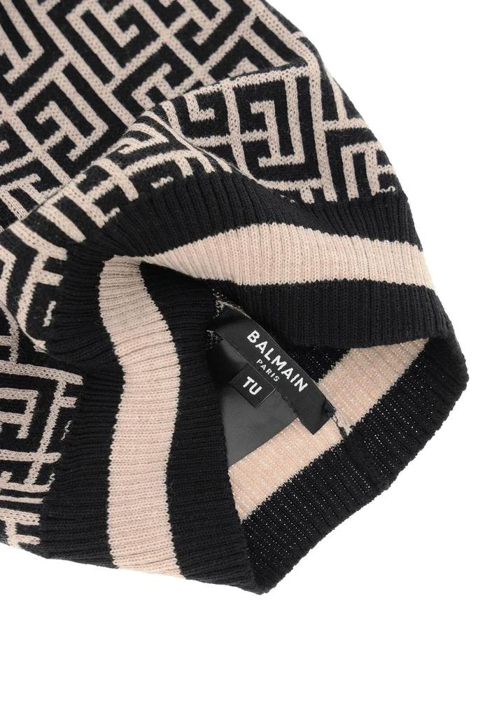 商品Balmain|MONOGRAM-MOTIF WOOL BEANIE,价格¥941,第3张图片详细描述