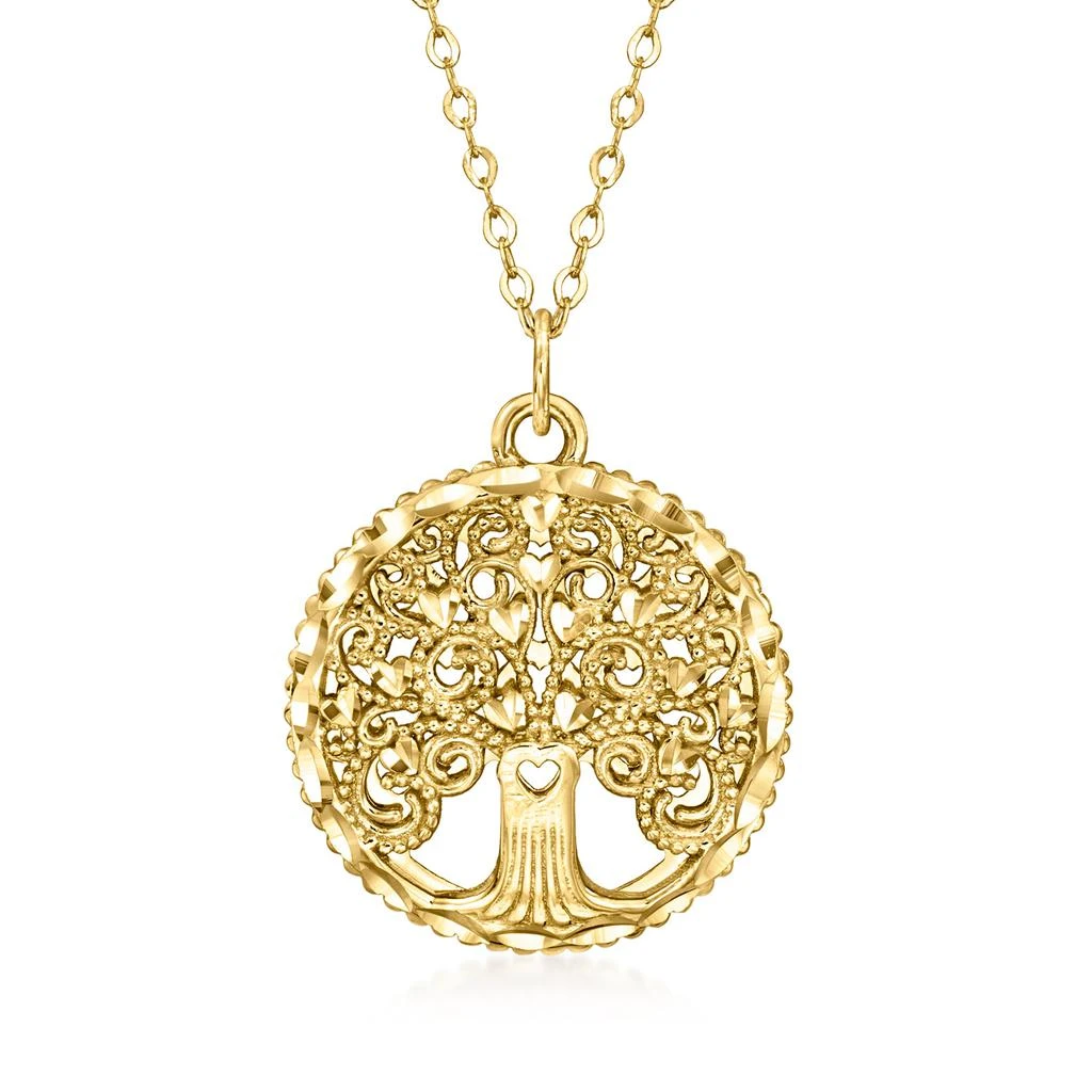 商品Ross-Simons|Italian 14kt Yellow Gold Tree Of Life Pendant Necklace,价格¥2180,第1张图片