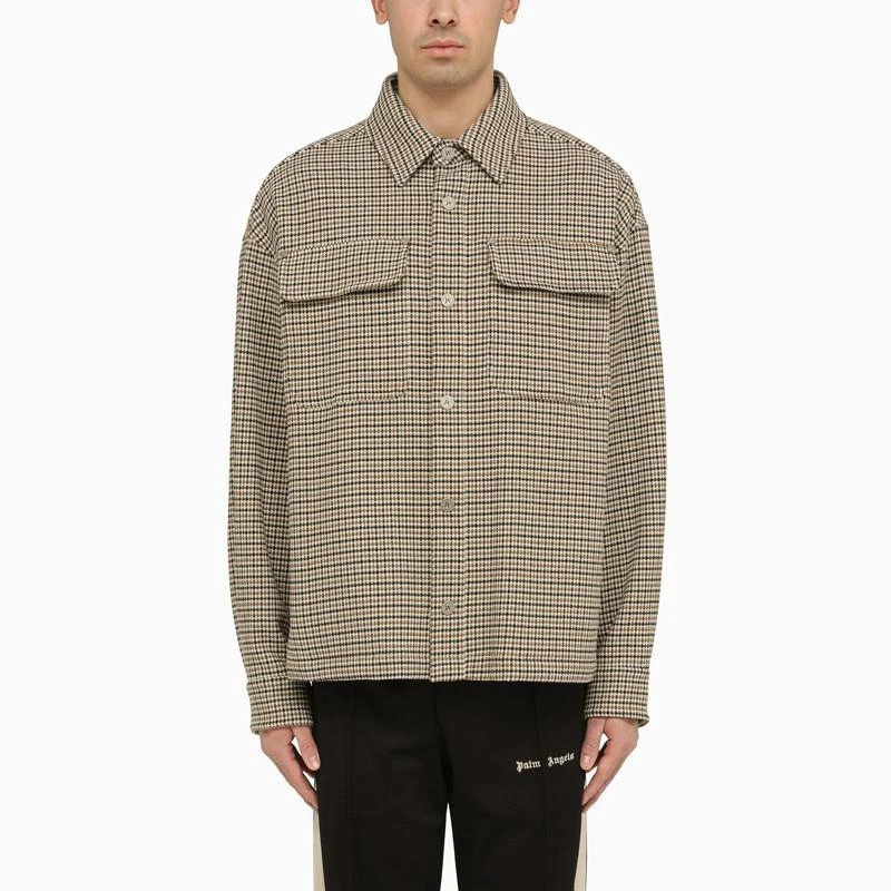 商品Palm Angels|Palm Angels Checked Shirt Jacket With Logo,价格¥3285,第1张图片