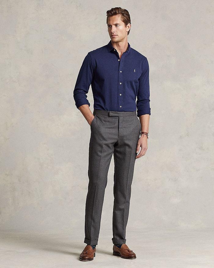 商品Ralph Lauren|Cotton Jersey Solid Classic Fit Button Down Shirt,价格¥433,第4张图片详细描述