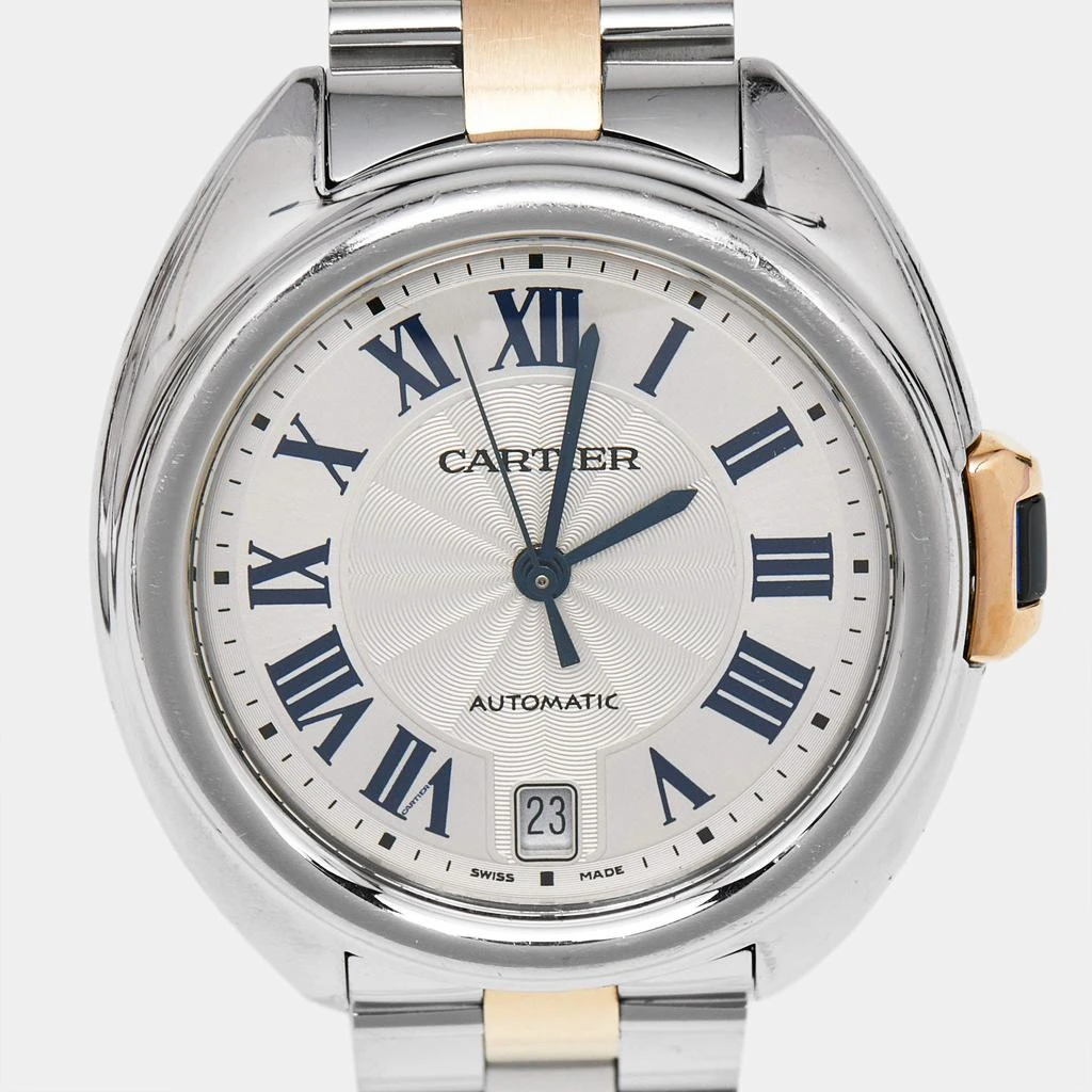商品[二手商品] Cartier|Cartier Silver 18K Rose Gold Stainless Cle de Cartier W2CL0003 Unisex Wristwatch 35 mm,价格¥32285,第2张图片详细描述