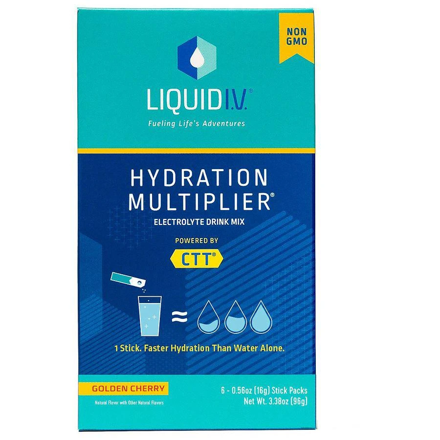 商品Liquid I.V.|Hydration Multiplier Electrolyte Drink Mix Golden Cherry,价格¥108,第1张图片