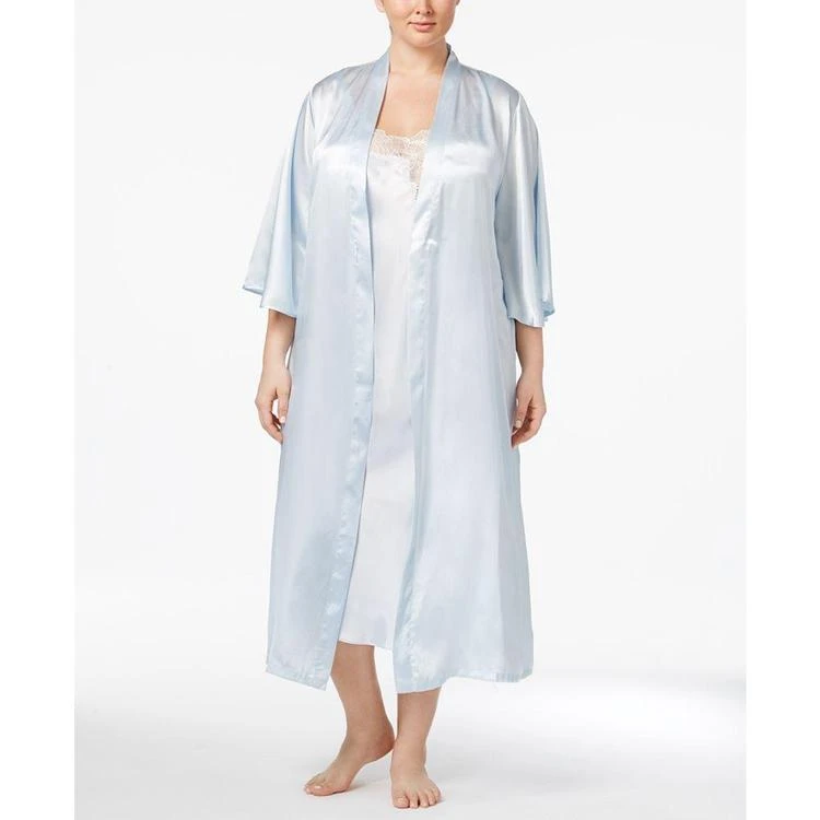 商品Oscar de la Renta|Plus Size Charmeuse Long Wrap Robe,价格¥282,第1张图片