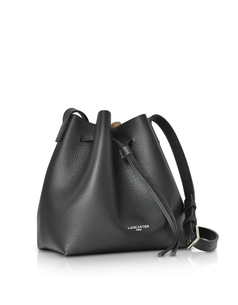 商品Lancaster|Lancaster Paris Pur & Element Foulonné 黑色皮革水桶包,价格¥1469,第4张图片详细描述