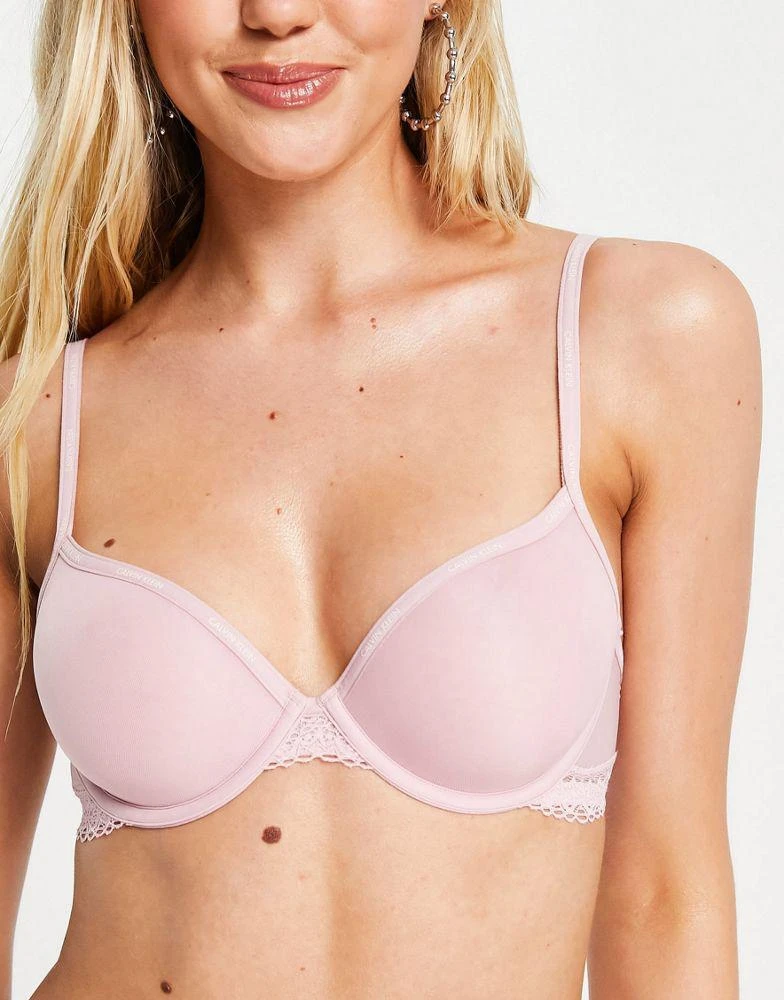 商品Calvin Klein|Calvin Klein demi bra in echo pink,价格¥180,第4张图片详细描述