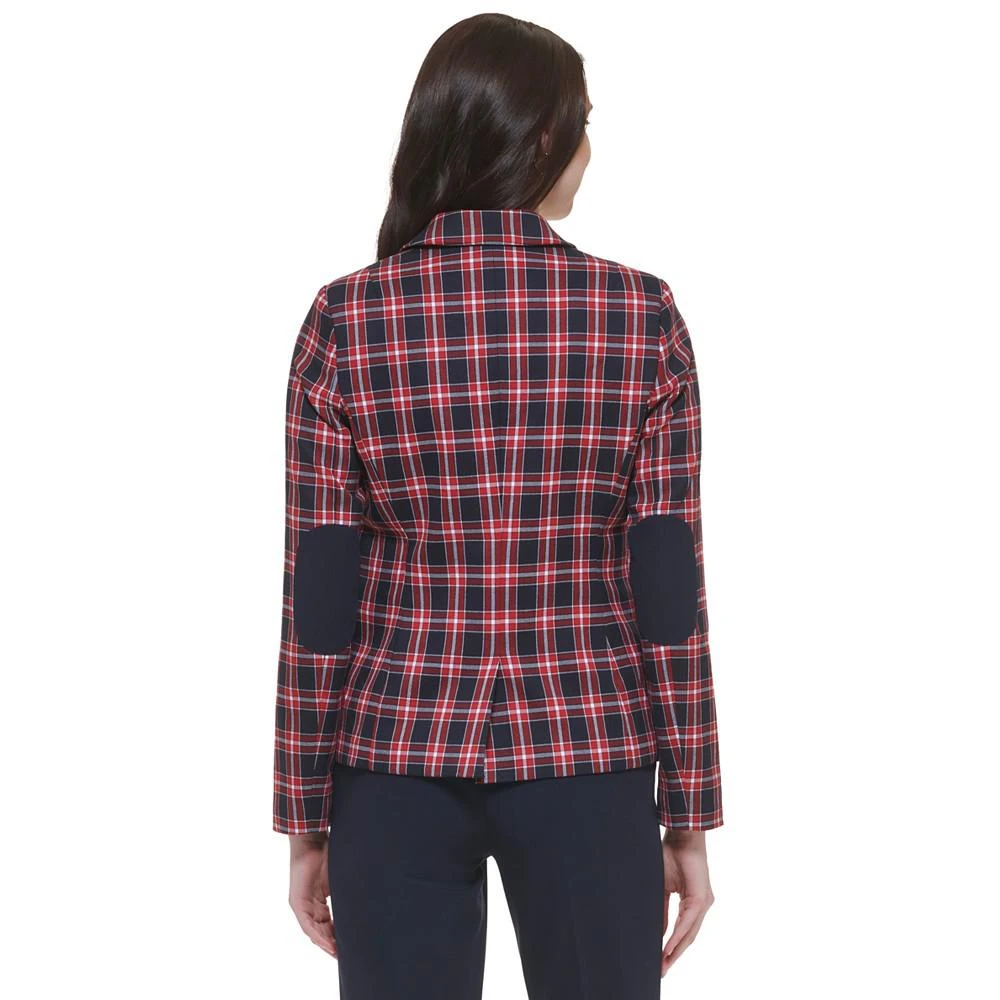 商品Tommy Hilfiger|Women's Plaid-Print Elbow-Patch Blazer,价格¥1025,第2张图片详细描述