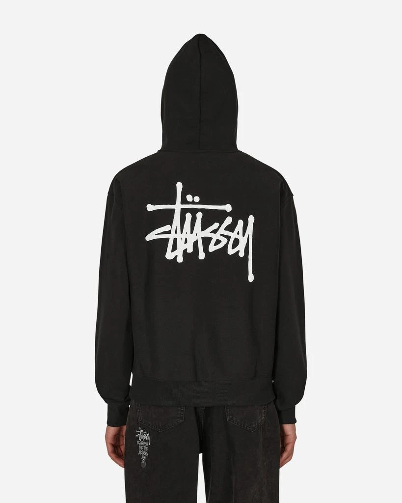 商品STUSSY|Basic Logo Zip Hooded Sweatshirt Black,价格¥1008,第3张图片详细描述