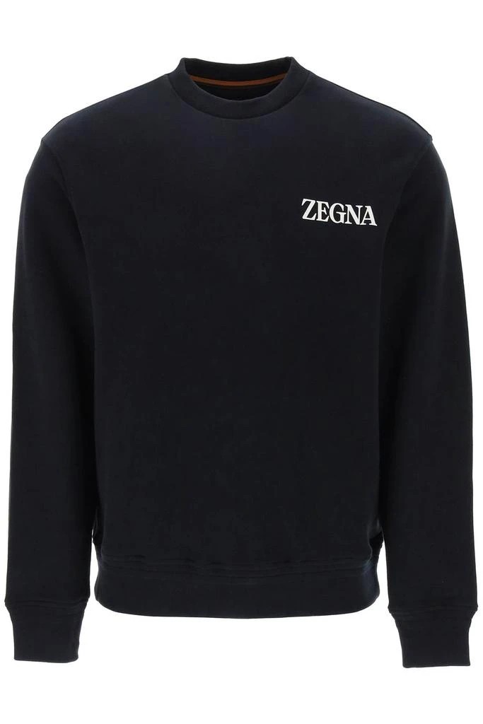 商品Zegna|Zegna crew-neck sweatshirt with flocked logo,价格¥2466,第1张图片