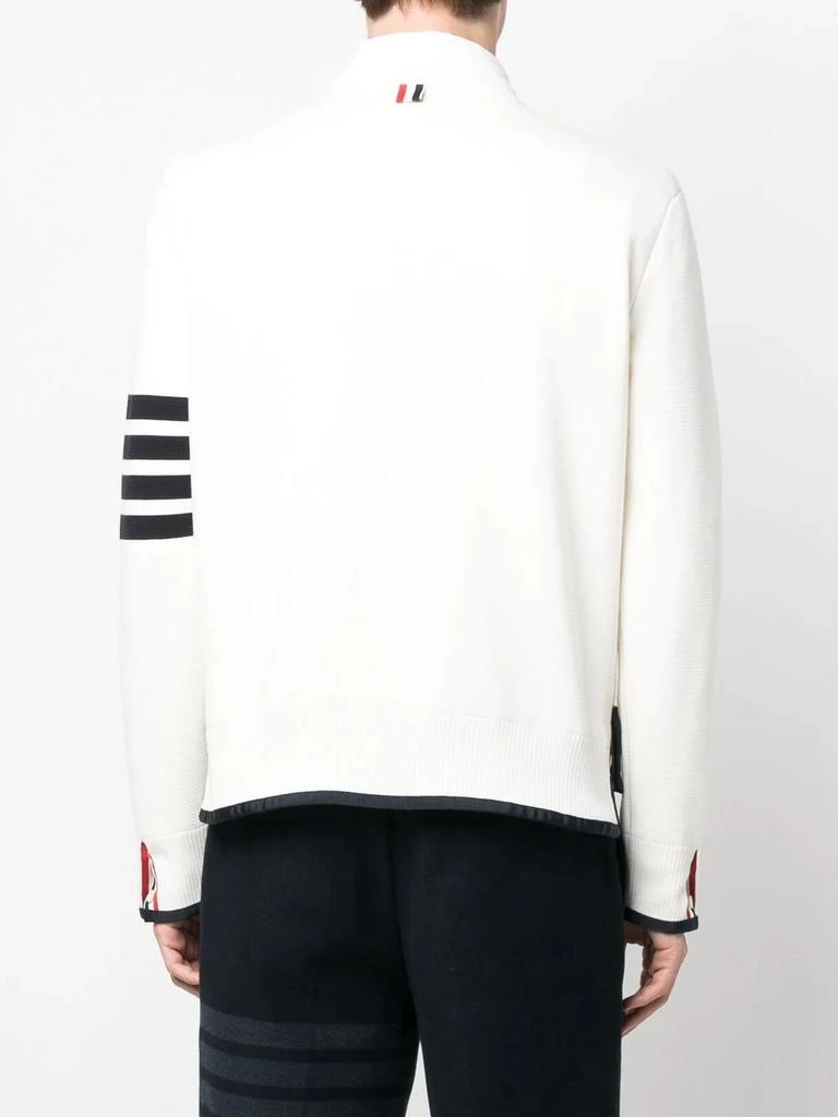 商品Thom Browne|THOM BROWNE MEN 4 BAR STRIPE FRONT POCKET CREWNECK PULLOVER,价格¥5092,第2张图片详细描述