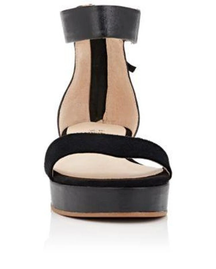 商品Barneys New York|Leather & Suede Platform Ankle-Strap Sandals,价格¥893,第4张图片详细描述