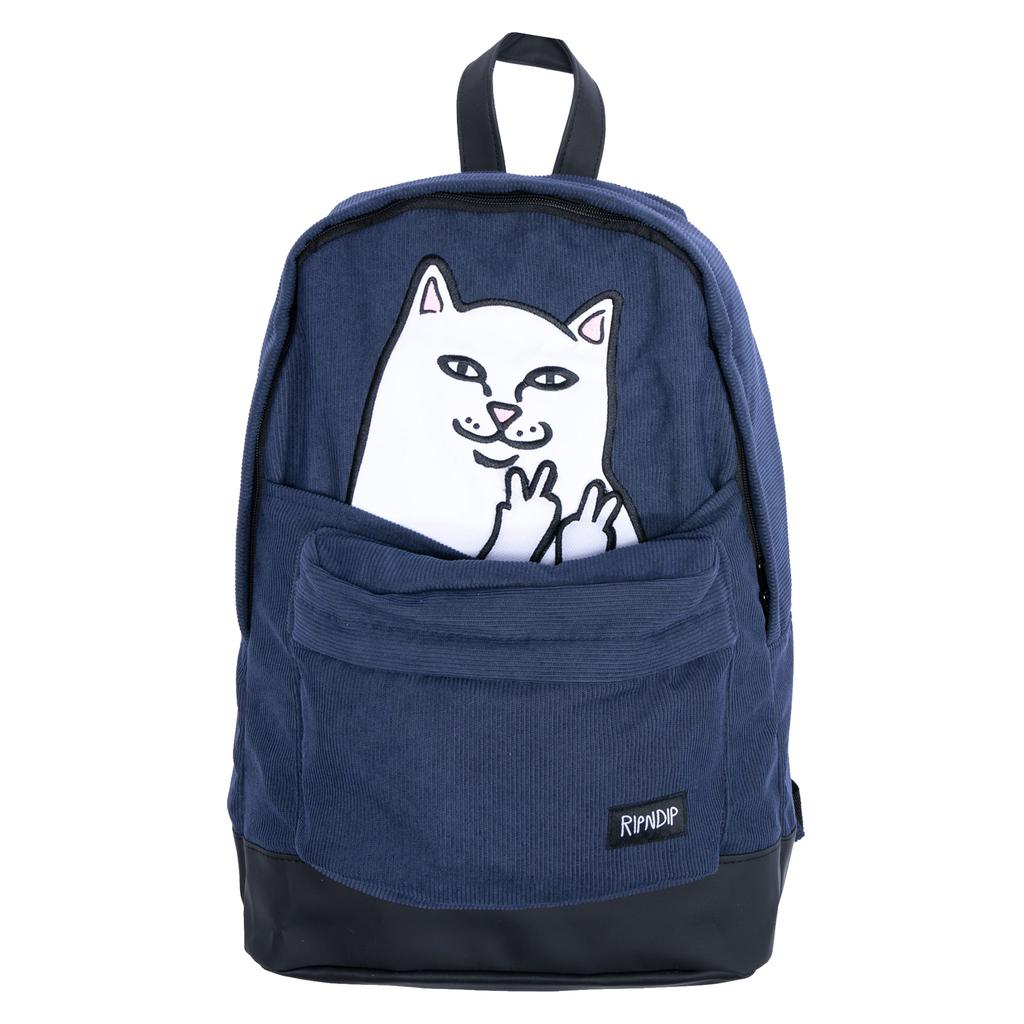 Lord Nermal Velcro Hands Corduroy Backpack (Navy)商品第5张图片规格展示