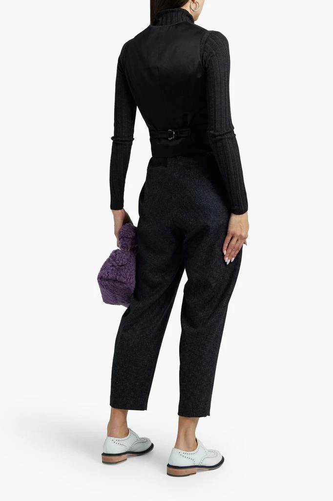 商品Brunello Cucinelli|Satin-paneled silk-blend twill vest,价格¥4804,第3张图片详细描述