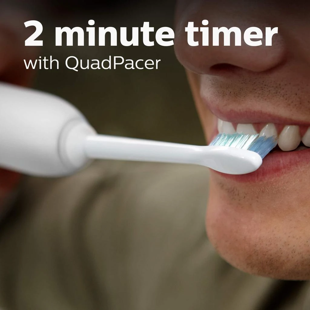 商品Philips Sonicare|Philips Sonicare DailyClean 1100 Rechargeable Electric Power Toothbrush, White, HX3411/04,价格¥277,第4张图片详细描述