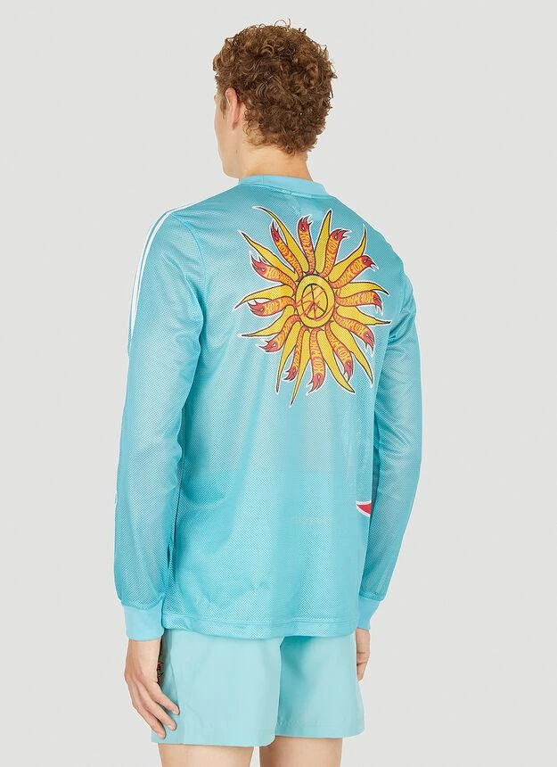 商品Adidas|Graphic Mesh Long Sleeve Top in Blue,价格¥337,第4张图片详细描述