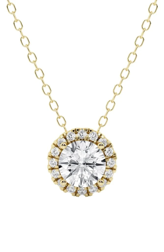 商品Badgley Mischka|Lab Created Diamond Halo Necklace - 1.20ctw,价格¥5170,第1张图片