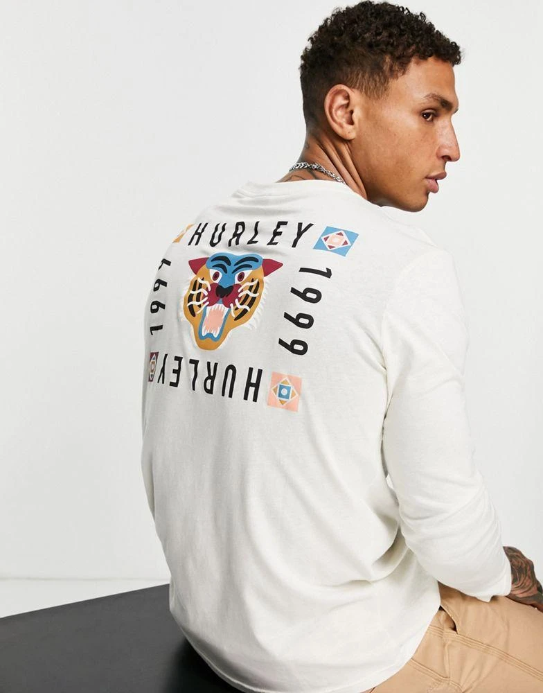 商品Hurley|Hurley Bengal long sleeve t-shirt in cream,价格¥203,第1张图片