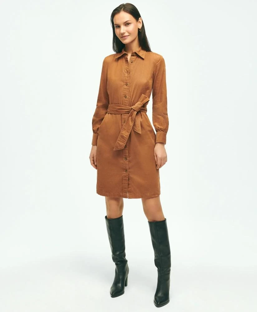 商品Brooks Brothers|Corduroy Shirt Dress,价格¥413,第1张图片