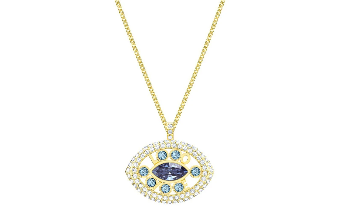 商品[国内直发] Swarovski|施华洛世奇 恶魔之眼镀金水晶项链 女款 金色,价格¥788,第1张图片