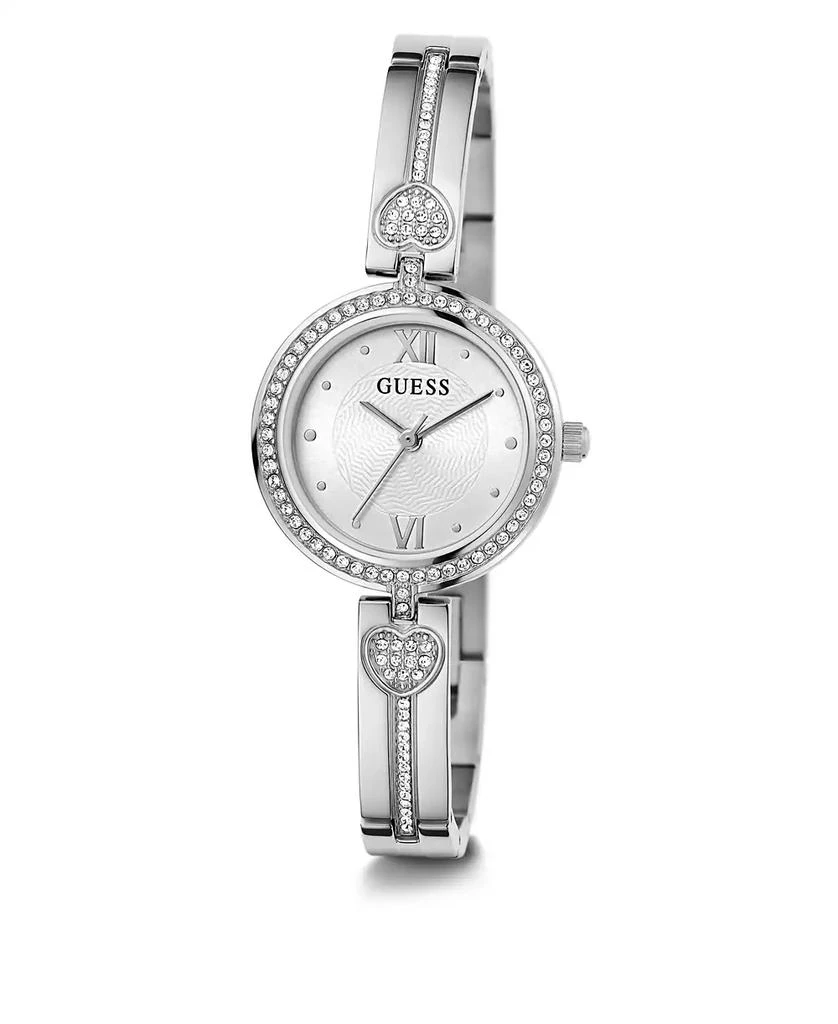 商品GUESS|Women's Analog Silver-Tone Stainless Steel Watch 27mm,价格¥823,第5张图片详细描述