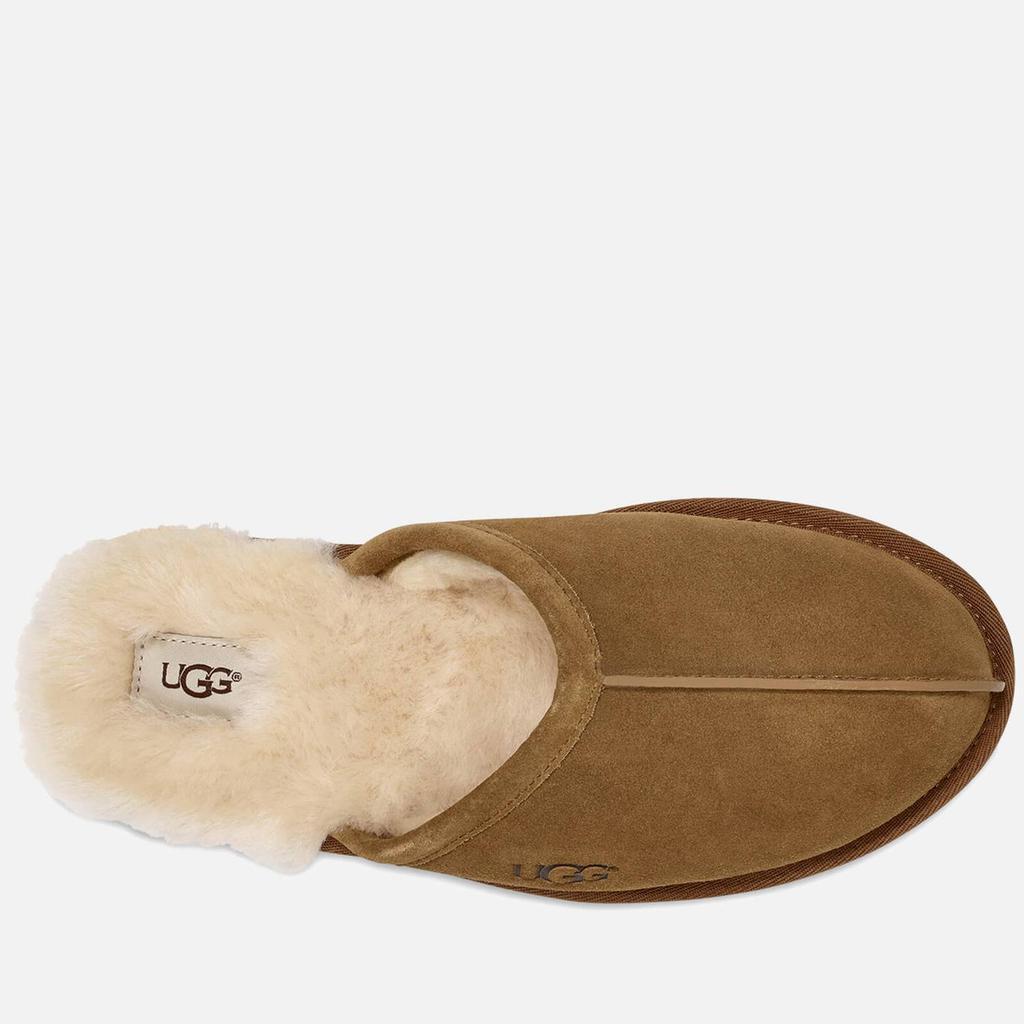 商品UGG|UGG Men's Scuff Suede Sheepskin Slippers - Chestnut,价格¥738,第6张图片详细描述